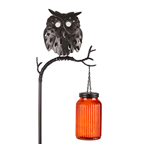 Perched Owl Stake Light
